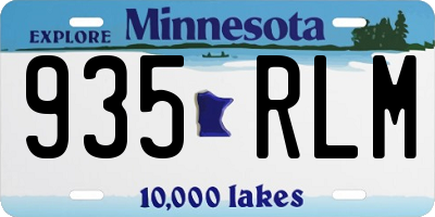 MN license plate 935RLM