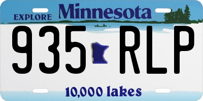 MN license plate 935RLP