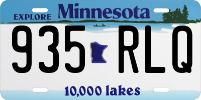 MN license plate 935RLQ