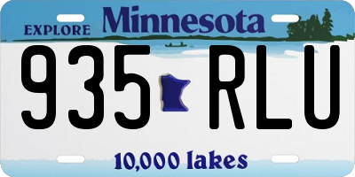 MN license plate 935RLU