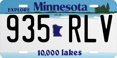 MN license plate 935RLV