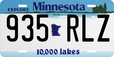 MN license plate 935RLZ