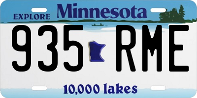 MN license plate 935RME