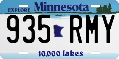MN license plate 935RMY
