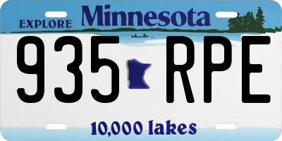 MN license plate 935RPE