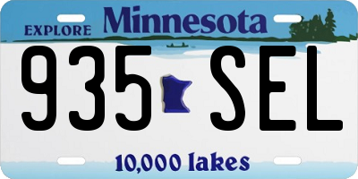 MN license plate 935SEL