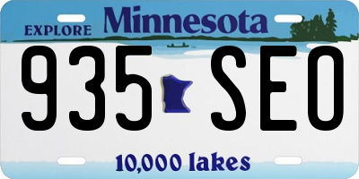 MN license plate 935SEO