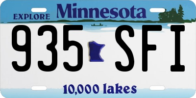 MN license plate 935SFI