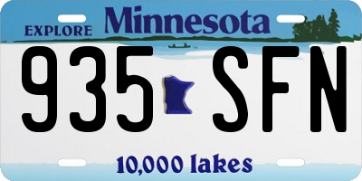 MN license plate 935SFN
