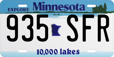 MN license plate 935SFR