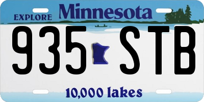 MN license plate 935STB