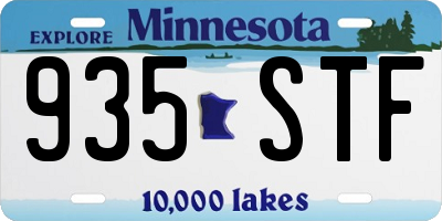 MN license plate 935STF