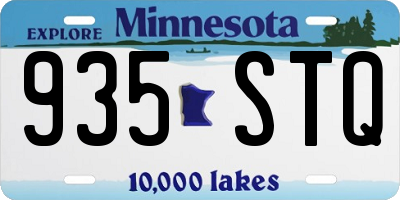 MN license plate 935STQ