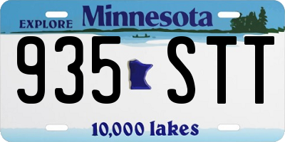 MN license plate 935STT