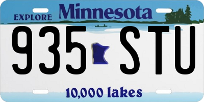 MN license plate 935STU