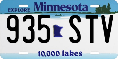 MN license plate 935STV
