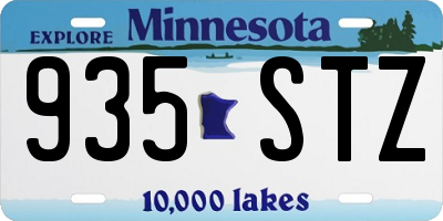 MN license plate 935STZ