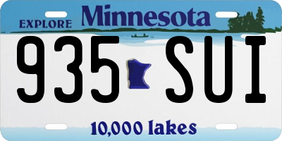 MN license plate 935SUI