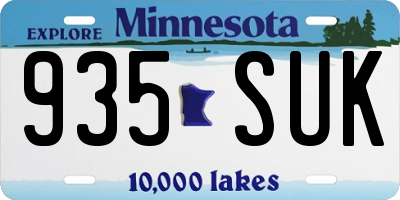 MN license plate 935SUK