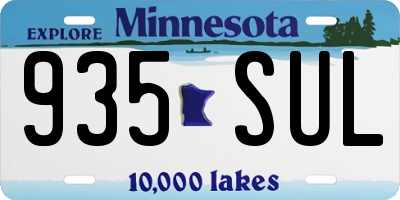 MN license plate 935SUL
