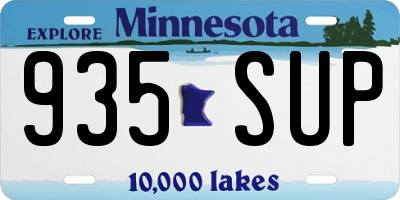 MN license plate 935SUP