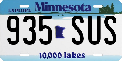 MN license plate 935SUS