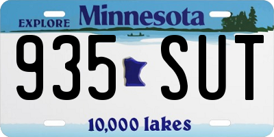 MN license plate 935SUT