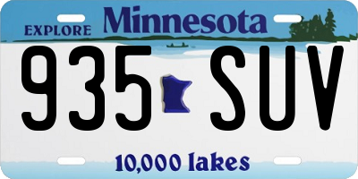 MN license plate 935SUV