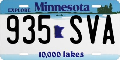 MN license plate 935SVA