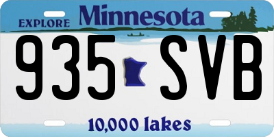 MN license plate 935SVB