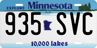 MN license plate 935SVC