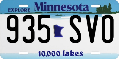 MN license plate 935SVO