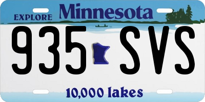 MN license plate 935SVS