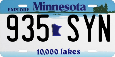MN license plate 935SYN