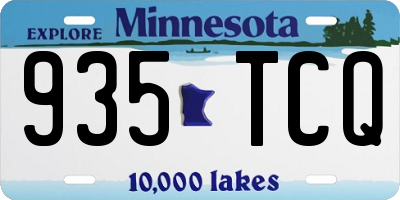 MN license plate 935TCQ