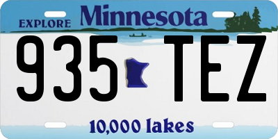 MN license plate 935TEZ