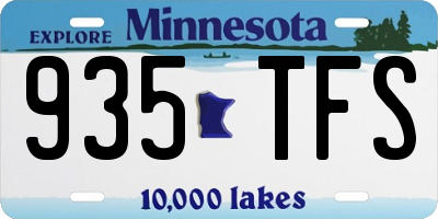 MN license plate 935TFS
