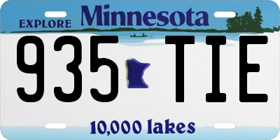 MN license plate 935TIE
