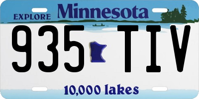 MN license plate 935TIV