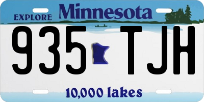 MN license plate 935TJH