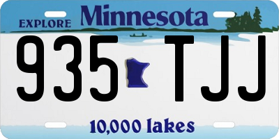 MN license plate 935TJJ
