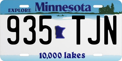 MN license plate 935TJN