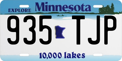 MN license plate 935TJP