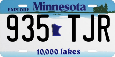 MN license plate 935TJR