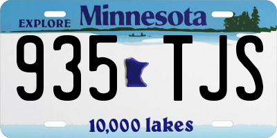 MN license plate 935TJS