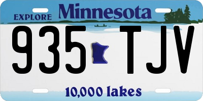 MN license plate 935TJV