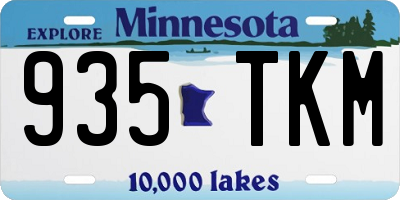 MN license plate 935TKM