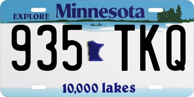 MN license plate 935TKQ