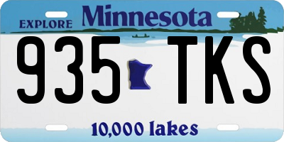 MN license plate 935TKS