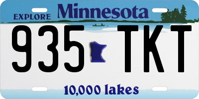 MN license plate 935TKT